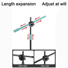 Load image into Gallery viewer, Adjustable Boom Arm Phone Holder with Adjustable Metal Clip for Table Photo Shooting
