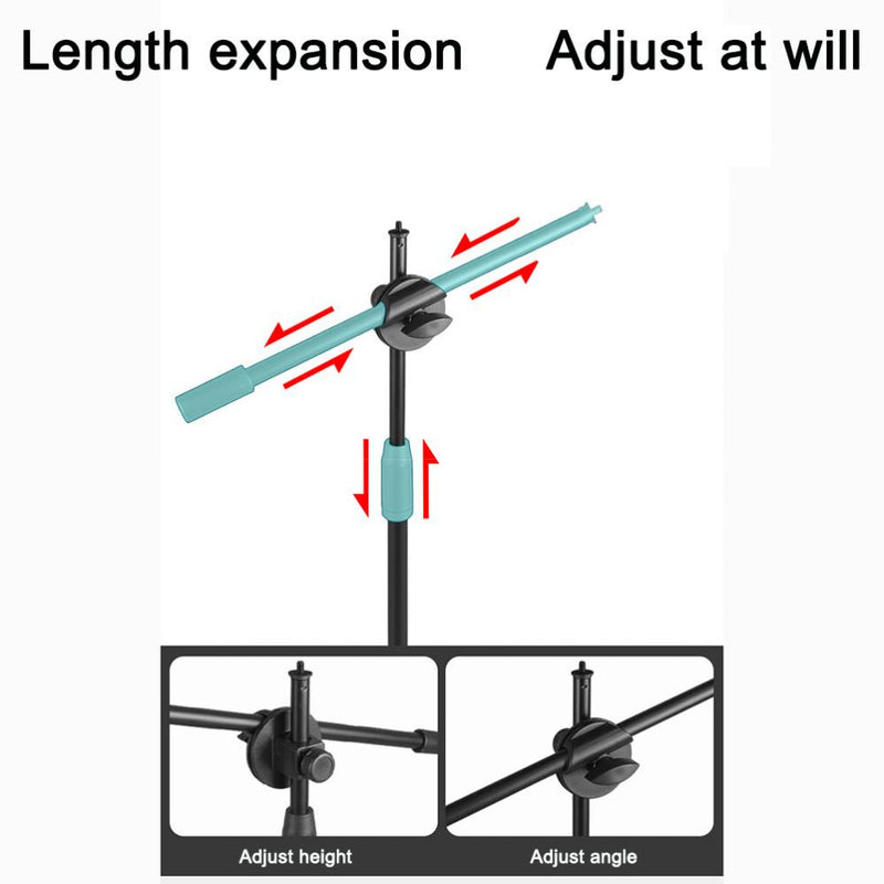 Adjustable Boom Arm Phone Holder with Adjustable Metal Clip for Table Photo Shooting