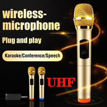 Load image into Gallery viewer, Wireless Microphones UHF Wireless Wave For Amplifier Karaoke Support 3.5/6.5mm Jack (Set of 2)
