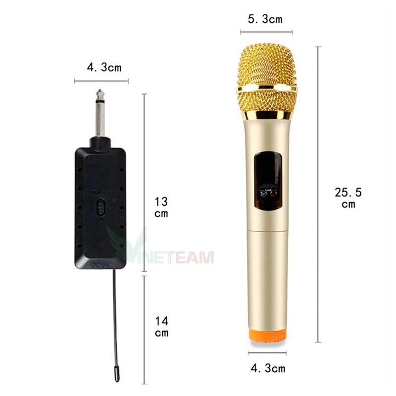 Wireless Microphones UHF Wireless Wave For Amplifier Karaoke Support 3.5/6.5mm Jack (Set of 2)