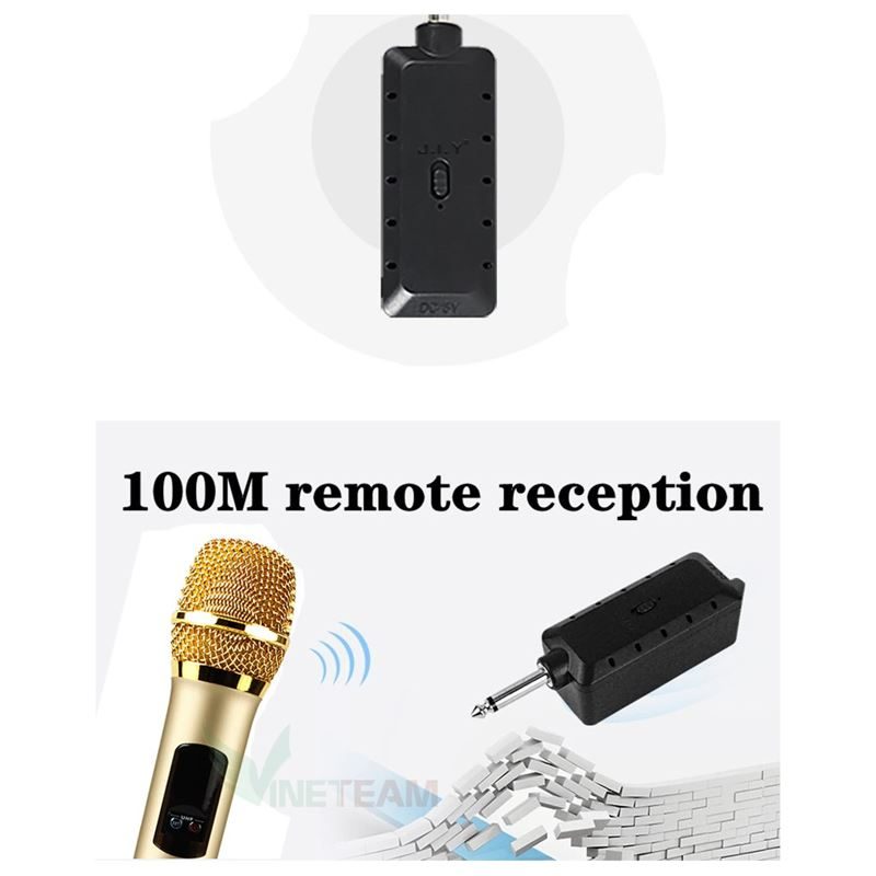 Wireless Microphones UHF Wireless Wave For Amplifier Karaoke Support 3.5/6.5mm Jack (Set of 2)