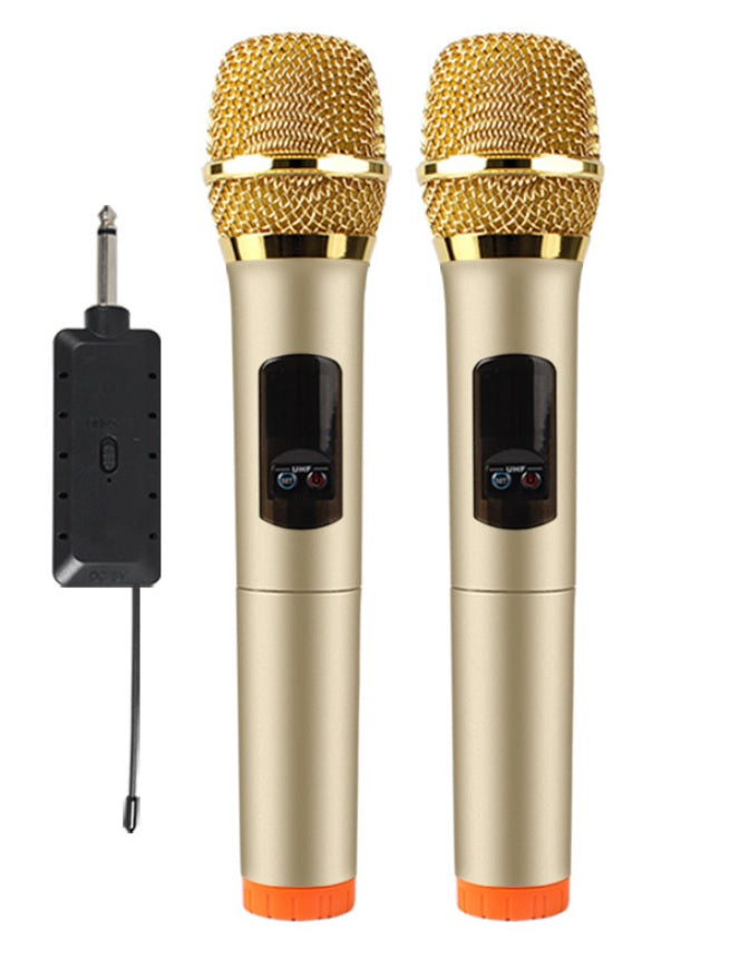 Wireless Microphones UHF Wireless Wave For Amplifier Karaoke Support 3.5/6.5mm Jack (Set of 2)