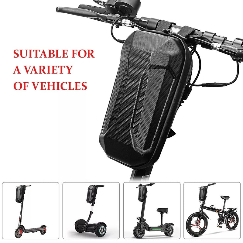 B-SOUL 4L Scooter Handlebar Bag Waterproof Hard Shell EVA Storage Bicycle Bag for Folding Bike Electric Scooter (YA-303)