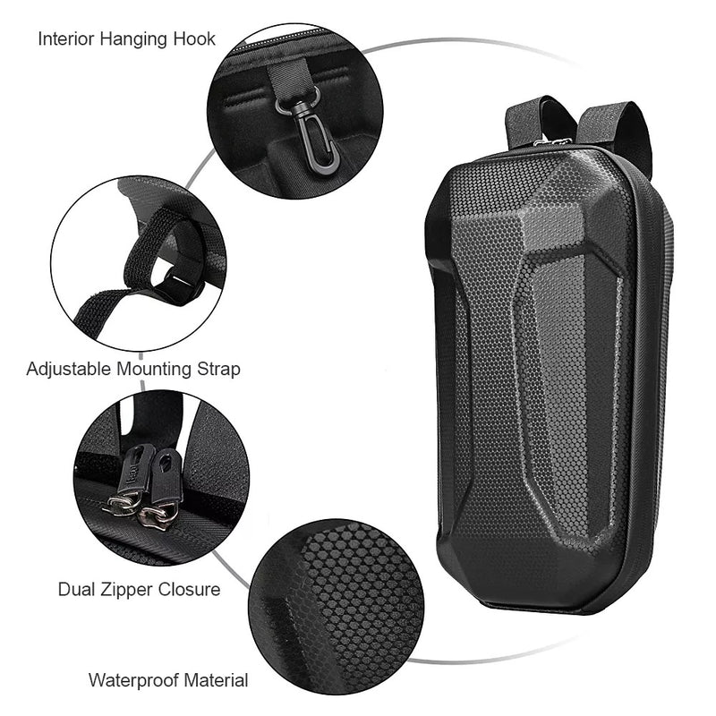 B-SOUL 4L Scooter Handlebar Bag Waterproof Hard Shell EVA Storage Bicycle Bag for Folding Bike Electric Scooter (YA-303)