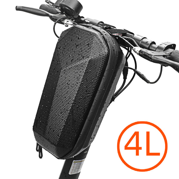 B-SOUL 4L Scooter Handlebar Bag Waterproof Hard Shell EVA Storage Bicycle Bag for Folding Bike Electric Scooter (YA-303)