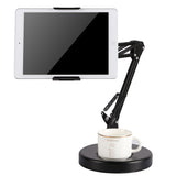 Aluminum Arm Phone & Tablet Stand Holder 360° Swivel with Heavy Base for Tablet up to 10.5"