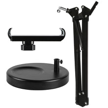 Load image into Gallery viewer, Aluminum Arm Phone &amp; Tablet Stand Holder 360° Swivel with Heavy Base for Tablet up to 10.5&quot;
