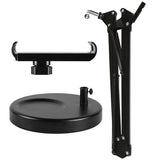 Aluminum Arm Phone & Tablet Stand Holder 360° Swivel with Heavy Base for Tablet up to 10.5"