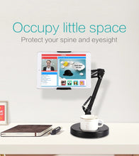 Load image into Gallery viewer, Aluminum Arm Phone &amp; Tablet Stand Holder 360° Swivel with Heavy Base for Tablet up to 10.5&quot;
