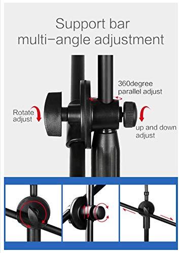 Phone & Tablet Flexi Gooseneck Floor Stand & Swing Boom Microphone Holder Height Adjustable from 75cm to 140cm