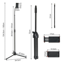 Load image into Gallery viewer, Phone &amp; Tablet Flexi Gooseneck Floor Stand with Height Adjustable from 70cm - 145cm
