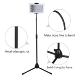 Phone & Tablet Flexi Gooseneck Floor Stand with Height Adjustable from 70cm - 145cm