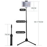 Phone & Tablet Flexi Gooseneck Floor Stand with Height Adjustable from 70cm - 145cm