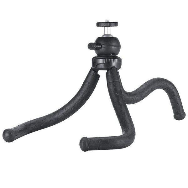 Mini Octopus Multifunctional Flexible Tripod Holder with Ball Head & Phone Clamp (Length 30cm) for Phone, Go Pro, Light Camera