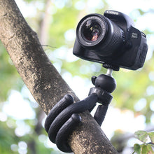Load image into Gallery viewer, Mini Octopus Multifunctional Flexible Tripod Holder with Ball Head &amp; Phone Clamp (Length 30cm) for Phone, Go Pro, Light Camera
