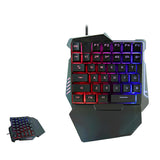 RGB PUBG One Hand Gaming Keyboard Wired With LED Backlight 35 Keys One-Handed Keyboard