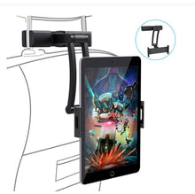 Load image into Gallery viewer, Car Headrest Mount Holder for Phone &amp; Tablet Size up to 13 Inch With Stretchable Long Arm
