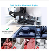 Car Headrest Mount Holder for Phone & Tablet Size up to 13 Inch With Stretchable Long Arm