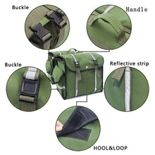 Load image into Gallery viewer, Waterproof Bike Pannier Bicycle Luggage Carrier Tail Seat Bag Canvas Sports Riding (37x20x32)
