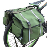 Waterproof Bike Pannier Bicycle Luggage Carrier Tail Seat Bag Canvas Sports Riding (37x20x32)