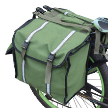Load image into Gallery viewer, Waterproof Bike Pannier Bicycle Luggage Carrier Tail Seat Bag Canvas Sports Riding (37x20x32)
