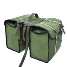 Load image into Gallery viewer, Waterproof Bike Pannier Bicycle Luggage Carrier Tail Seat Bag Canvas Sports Riding (37x20x32)
