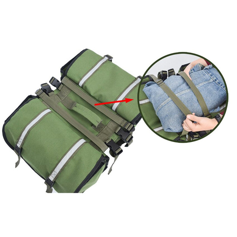 Waterproof Bike Pannier Bicycle Luggage Carrier Tail Seat Bag Canvas Sports Riding (37x20x32)