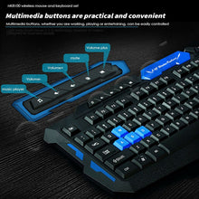 Load image into Gallery viewer, Wireless 2.4Ghz Gaming Keyboard &amp; Mouse Desktop Set for Computer/MAC/Smart TV

