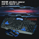 Wireless 2.4Ghz Gaming Keyboard & Mouse Desktop Set for Computer/MAC/Smart TV