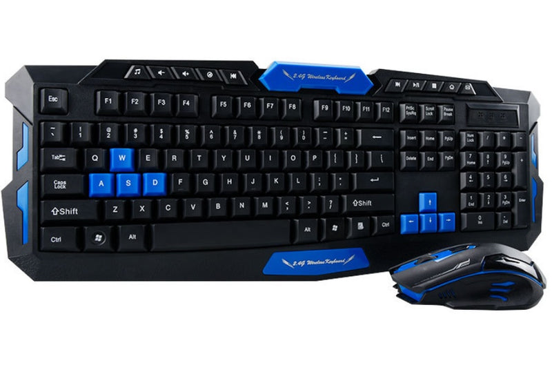 Wireless 2.4Ghz Gaming Keyboard & Mouse Desktop Set for Computer/MAC/Smart TV