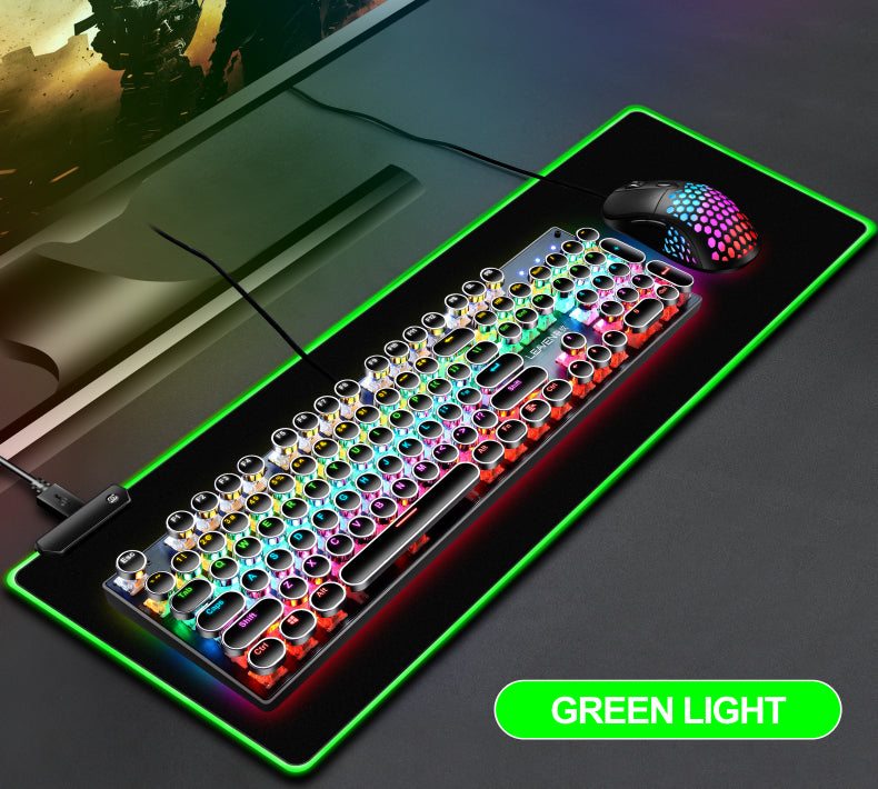 RGB Fabric Luminous Mouse Pad Colorful Glowing USB LED Non-slip RGB 14 Lights Mode Anti Slip USB Powered (400*900*4mm)