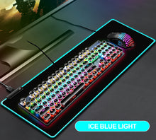 Load image into Gallery viewer, RGB Fabric Luminous Mouse Pad Colourful Glowing USB LED Non-slip RGB 14 Lights Mode Anti Slip USB Powered (300*800*4mm)
