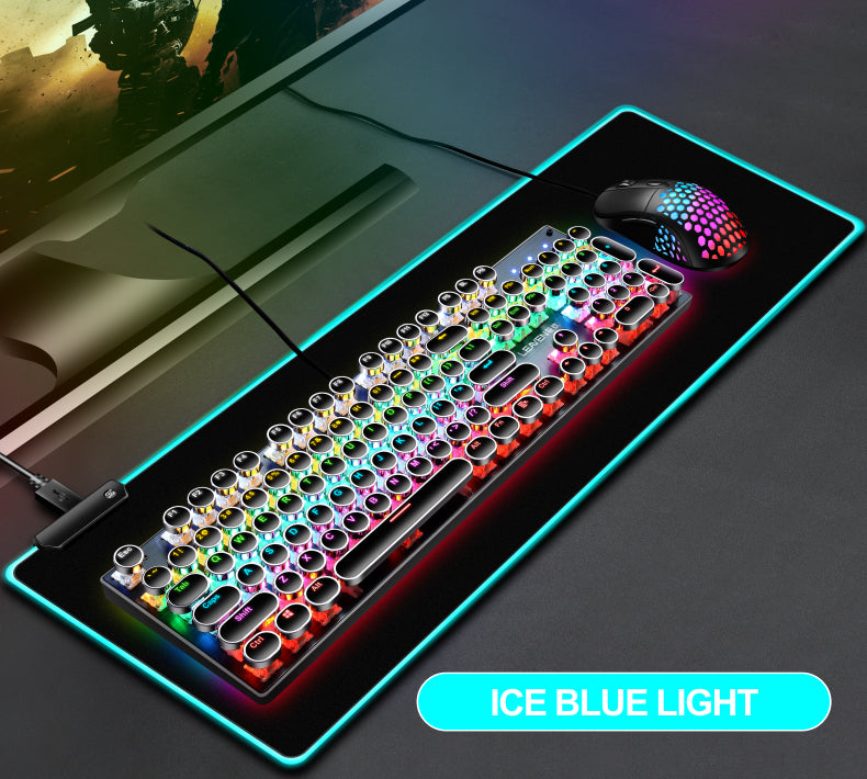 RGB Fabric Luminous Mouse Pad Colourful Glowing USB LED Non-slip RGB 14 Lights Mode Anti Slip USB Powered (300*800*4mm)