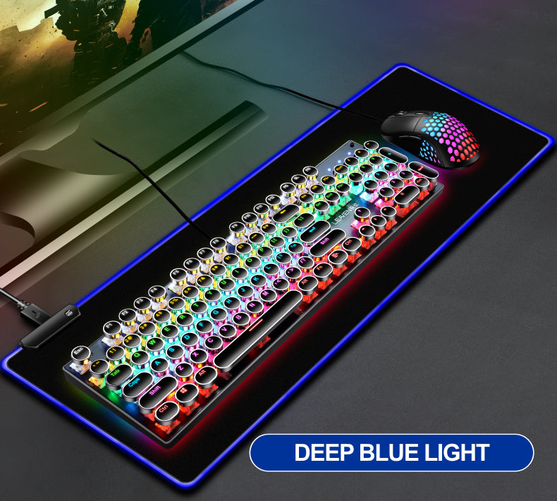 RGB Fabric Luminous Mouse Pad Colorful Glowing USB LED Non-slip RGB 14 Lights Mode Anti Slip USB Powered (400*900*4mm)