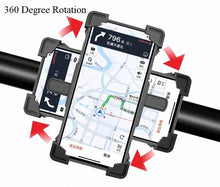 Load image into Gallery viewer, Bikes, Bicycles &amp; Excercise Treademills Phone Holder 360° Rotatable Metal Crowfoot Clamp
