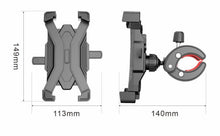Load image into Gallery viewer, Bikes, Bicycles &amp; Excercise Treademills Phone Holder 360° Rotatable Metal Crowfoot Clamp
