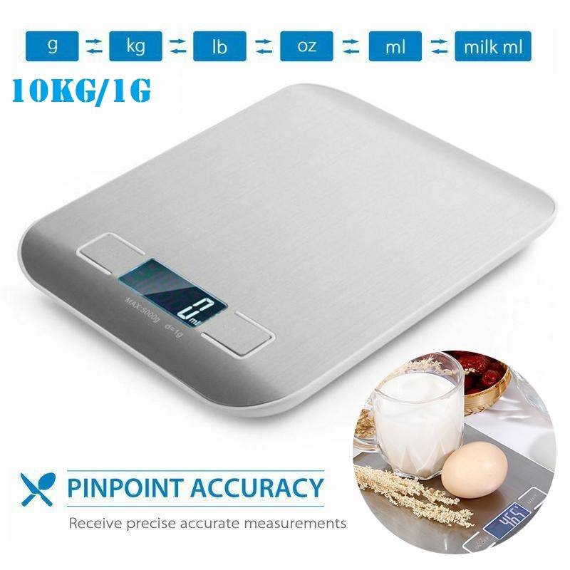 Digital Electronic Scale for Kitchen Household Food Cooking Multipurpose Weighing Scales - 1G/10KG