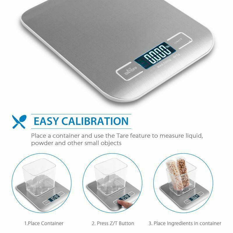 Digital Electronic Scale for Kitchen Household Food Cooking Multipurpose Weighing Scales - 1G/10KG