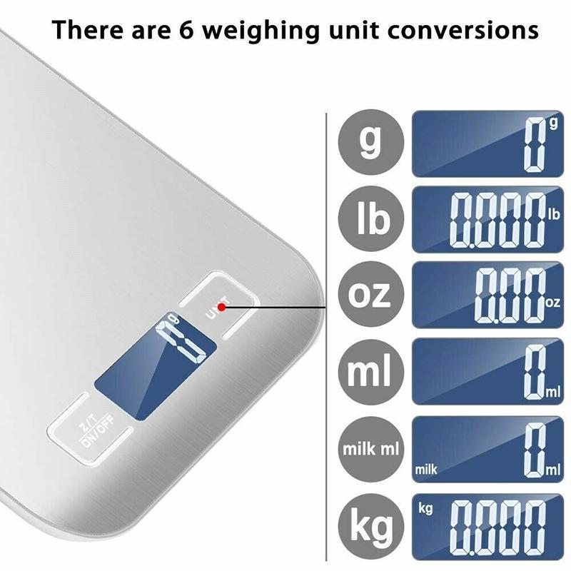 Digital Electronic Scale for Kitchen Household Food Cooking Multipurpose Weighing Scales - 1G/10KG