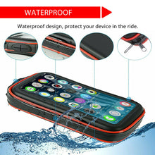 Load image into Gallery viewer, Bikes &amp; Bicycles Phone Holder 360° Strong Metal Phone Mount Flexible Angle Rail Anti Theft Holder with Water Proof Case
