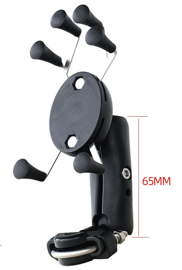 Motorcycle Road Bicycle 360° Rotatable Universal Phone Mount with Spider Grips up to 9.8cm Wide