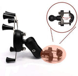 Motorcycle Road Bicycle 360° Rotatable Universal Phone Mount with Spider Grips up to 9.8cm Wide