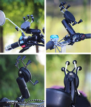 Load image into Gallery viewer, Motorcycle Road Bicycle 360° Rotatable Universal Phone Mount with Spider Grips up to 9.8cm Wide
