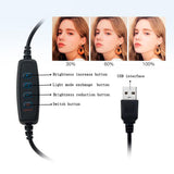 16cm Live Dimming Ring LED Beauty 3 Light Mode Selfie Light with Height Adjustable Tripod