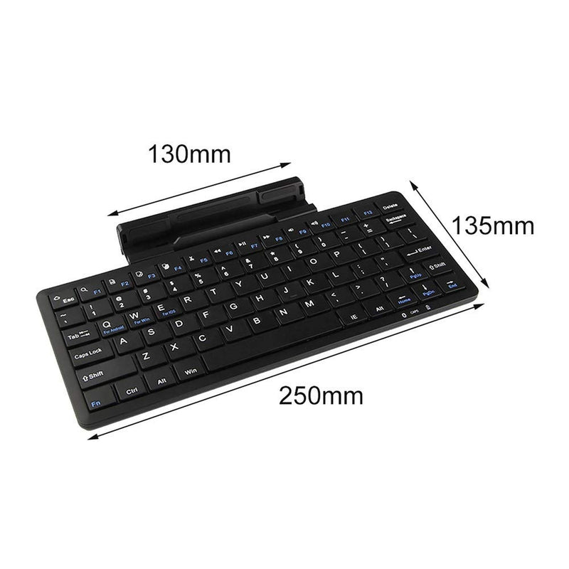 Universal Bluetooth Wireless Keyboard with Stand Built In Rechargeable Battery for Phone & Tablet