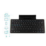 Universal Bluetooth Wireless Keyboard with Stand Built In Rechargeable Battery for Phone & Tablet