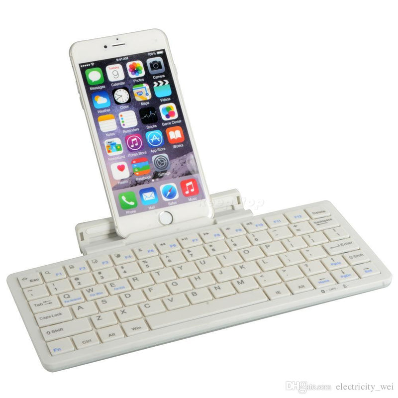 Wireless Bluetooth Keyboard with Stand for iPhone/Tablet/Laptop, Support iOS/Android/Window