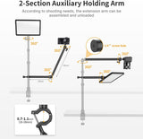 Flexible Arm Auxiliary Holding Arm, Detachable 2-Section Magic Arm for Camera Desk Mount, Lights