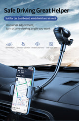 Extra Long 38cm Flexible Gooseneck 360° Dashboard Windshield Mount Car Phone Holder Extended Arm to 11cm Width