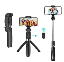 Load image into Gallery viewer, Bluetooth 360° Adjustable Selfie Stick Monopod with Tripod 2in1 (18.6cm-70cm/155g) Phone Size up to 6.2&quot;
